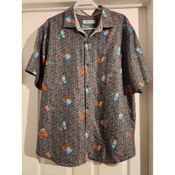 Tommy Bahama Shirt Mens XL Button Up Short Sleeve Hawaiian - Picture 1 of 6
